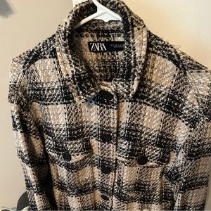 Texture plaid over shirt